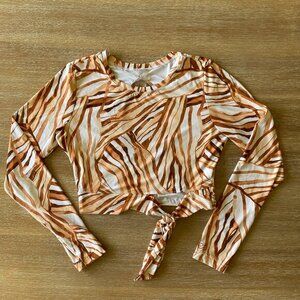 Calia Swim Collection Cover-up Crop Top - Size Small